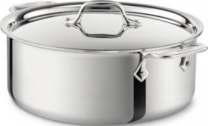 Picture of All-Clad 4506 Stainless Steel Tri-Ply Bonded Dishwasher Safe Stockpot with Lid