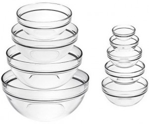Picture of 9-piece mixing bowl set from Luminarc