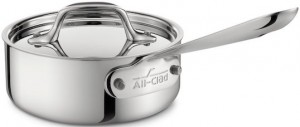 Picture of All Clads 1 quart tri-ply bonded sauce pan
